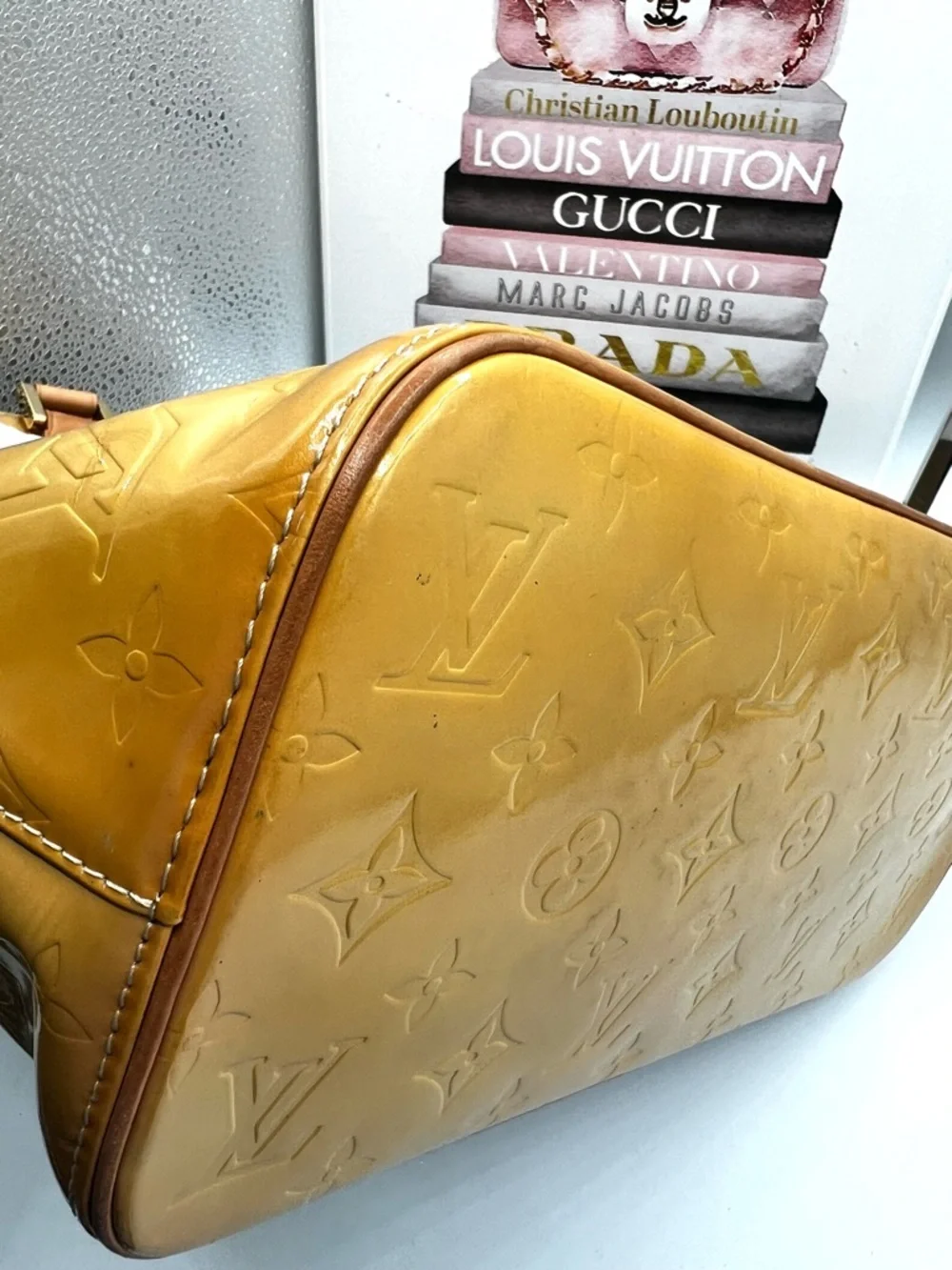 Louis Vuitton Vernis Houston Monogram Tote with COA